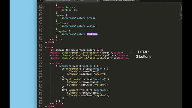 Change Background Color with jQuery смотреть онлайн