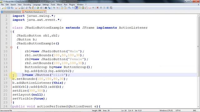 Advance Java Final Year Diploma sem-5 Chapter 02 - Lecture 7| JRadioButton смотреть онлайн