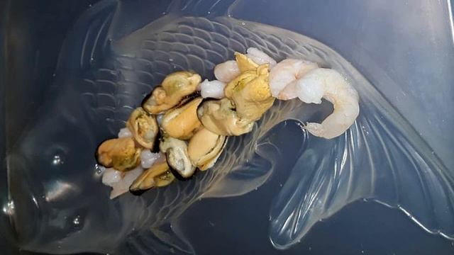 Чудо-юдо заливная рыба из морепродуктов. смотреть онлайн