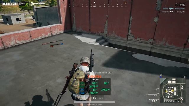 TESTE PUBG | AMD RYZEN 5 2400 + GEFORCE GTX 1060 + SSD 120GB ( DINOPC ) смотреть онлайн