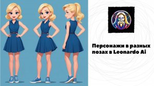 Создание персонажей с разными позами и эмоциями в нейросети Leonardo Ai