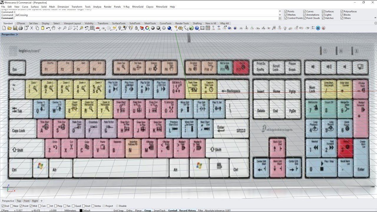 Configure Rhinoceros to use hotkeys. Настройка Rhinoceros для комфортной работы. смотреть онлайн