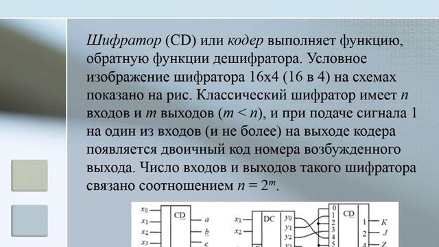 Яковлева О Р Основы электроники и ЦС Урок 5 Преобразователи кодов смотреть онлайн