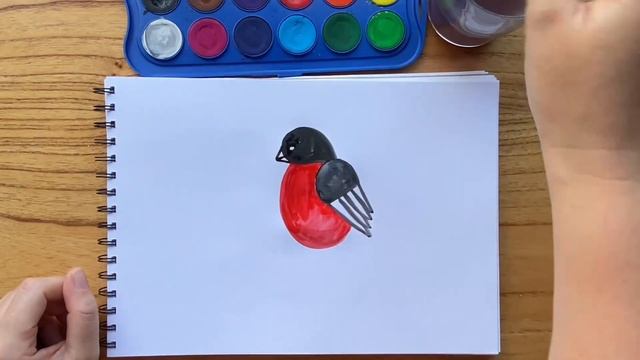 Как нарисовать снегиря #снегирь