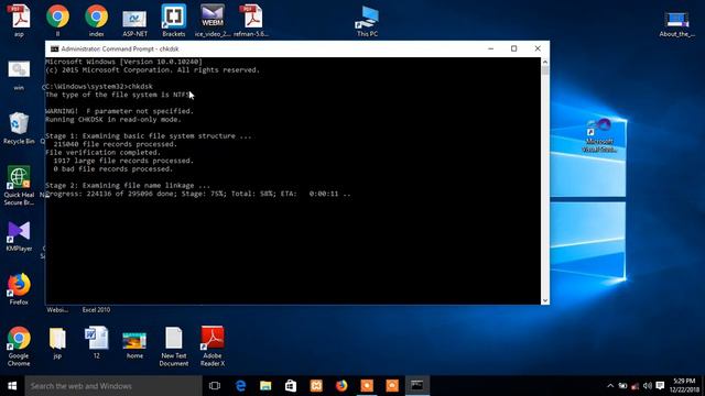 1. CHKDSK command in cmd windows 10 (Hindi) смотреть онлайн