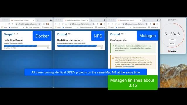 DDEV Mutagen/NFS/Docker comparison смотреть онлайн