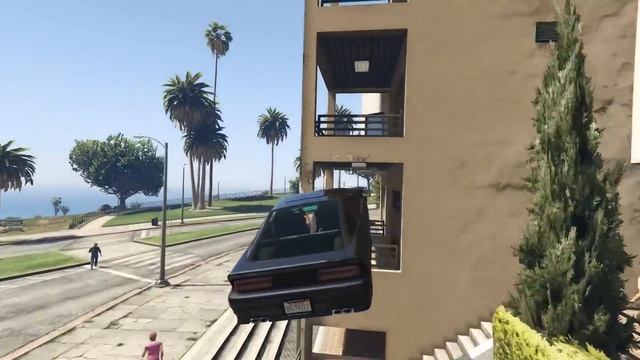 ТРЮКИ И ПРИКОЛЫ НА МАШИНЕ ПАРАШЮТЕ ГТА 5 █ GTA 5 смотреть онлайн