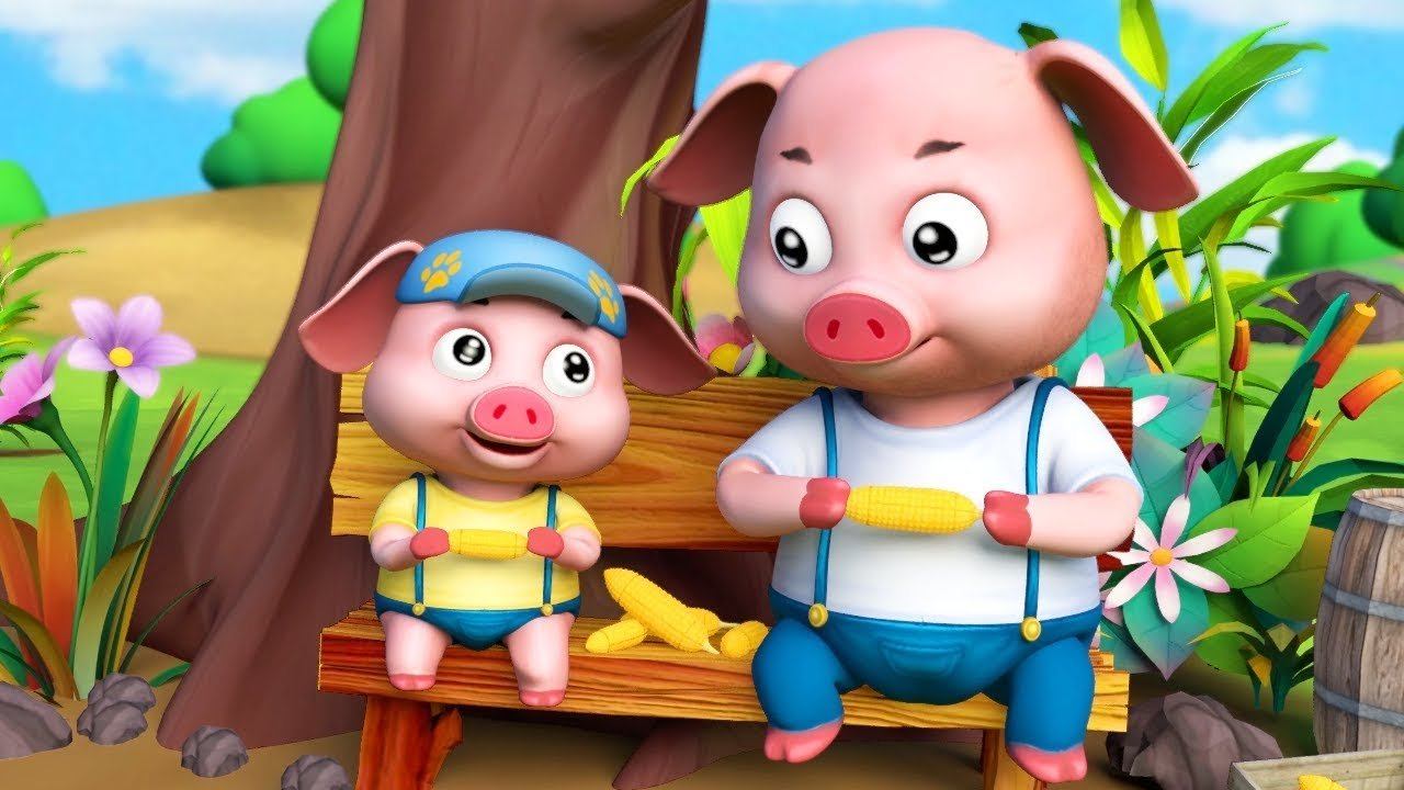 Песенки для детей - Поросенок и кукуруза - Мультики для детей смотреть онлайн