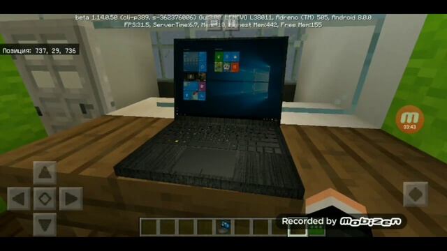 Построил свою комнату из реальной жизни в МАЙНКРАФТ!!!