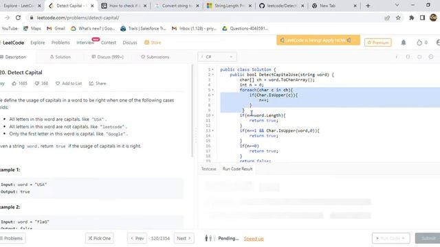 Detect Capital | LeetCode 520 | String | Python | c# смотреть онлайн