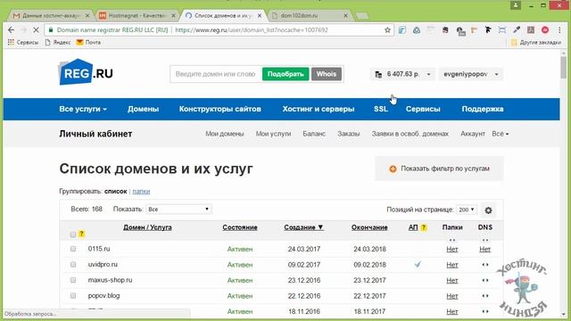 Хостинг Hostmagnat. Как привязать домен к своему хостингу смотреть онлайн