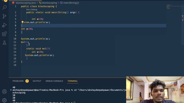 13. Functions/Methods and Scoping in java. смотреть онлайн