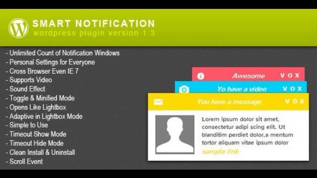 Preview Smart Notification WordPress Plugin смотреть онлайн