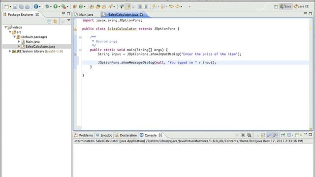 Java JOptionPane: making windows Tutorial смотреть онлайн