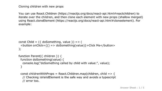 JavaScript : How to pass props to {this.props.children} смотреть онлайн
