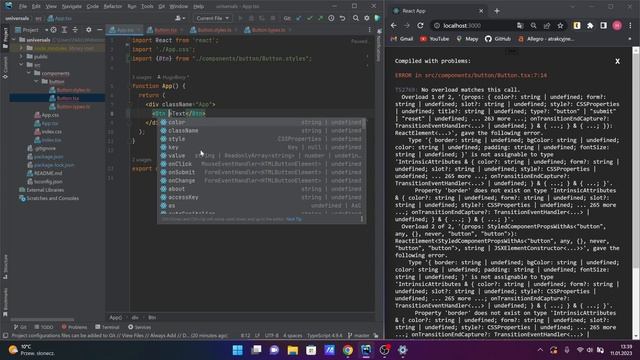 Uniwersalny button - React, Typescript, Styled-components - tutorial front-end смотреть онлайн