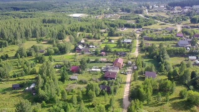 Поселок Карпушиха с высоты птичьего полета.