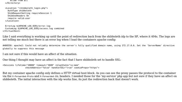 DevOps & SysAdmins: issue with shibboleth SP in docker container behind proxy смотреть онлайн