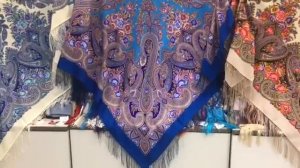 Новинка! Платок шерсть 146/146 «Фиалковые ночи» Жукова Елена