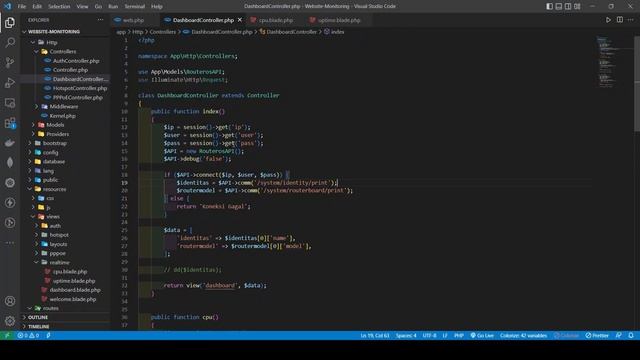Menampilkan Data Dashboard Pada Laravel & Mikrotik API : PART #9 смотреть онлайн