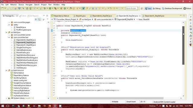 Dependency Injection in Cucumber Picocontainer смотреть онлайн