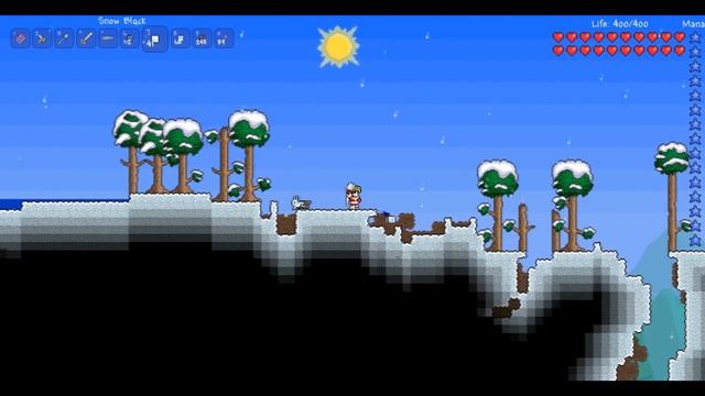 Terraria 1.1.1: Snow Block/Brick/Wall смотреть онлайн