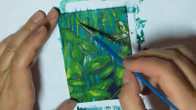 Рисуем клевер акрилом. Рисуем полевые цветы. Интуитивное рисование смотреть онлайн