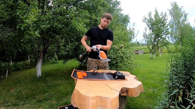 Аккумуляторные ножницы для дачи//Нож для стрижки кустарников и деревьев//STIHL HSA 26 смотреть онлайн