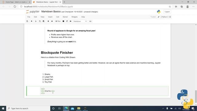 Markdown Basics (Part 2 of 3, Markup Language (HTML and Markdown)) || Coding With Shawn [4K] смотреть онлайн