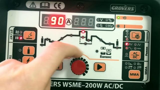 Сварочный аппарат Grovers WSME-200W AC/DC Pulse. Обзор./Как настроить сварочный аппарат TIG. смотреть онлайн