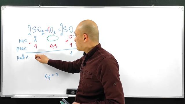 В системе SO2 + O2 = SO3 равновесная концентрация SO3, равна 1 mol/l, начальная концентрация SO2 смотреть онлайн