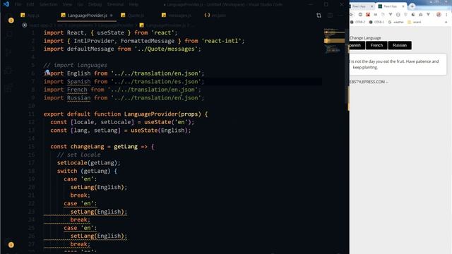 Multiple Language Support in React | Internationalization i18n Language Translation | React JS смотреть онлайн