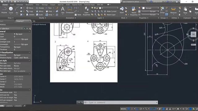 AutoCAD 6 дарс. Учинчи 2D чизма. 6 AutoCAD lesson. Third 2D drawing. смотреть онлайн