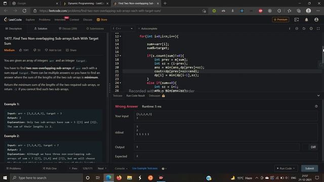 LEETCODE ?? Find Two Non-overlapping Sub-arrays Each With Target Sum ( 1477 ) смотреть онлайн