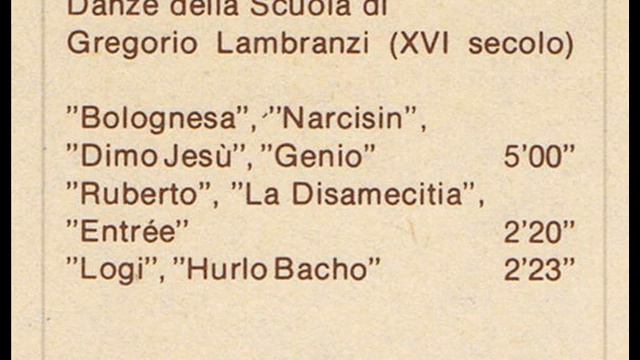 Danze della Scuola di Gregorio Lambranzi (XVI secolo) смотреть онлайн