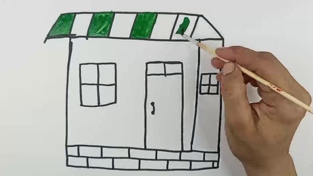 Draw a house for children. Рисовать домик для детей. Uy rasmini chizish. Bolalar uchun смотреть онлайн