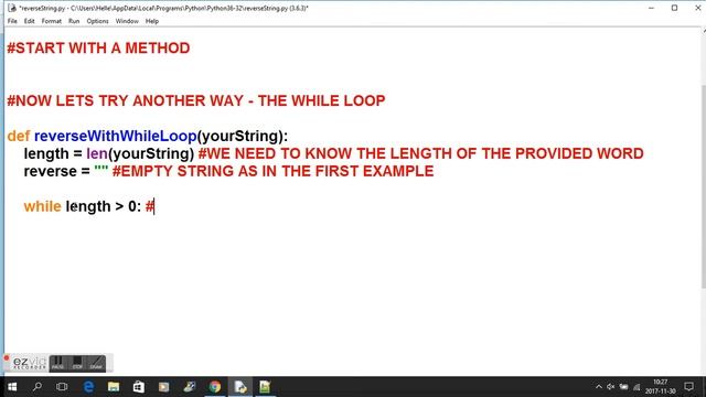 PYTHON - REVERSE A STRING смотреть онлайн