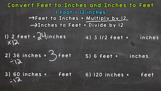 Convert Between Inches and Feet | Inches to Feet and Feet to Inches смотреть онлайн