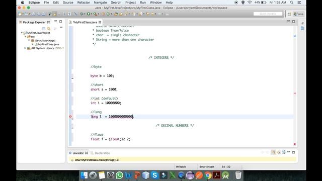 Datatypes in Java (Example) - Java in Tamil (2018) - Easy Java Beginners Tutorials - #10 смотреть онлайн