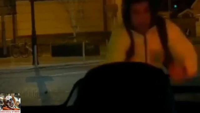 Велосипедист залип в телефон и разбил стекло головой в машине