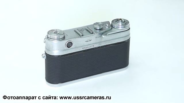 Фотоаппарат Зоркий 5 (круглое окошко видоискателя и полосатым покрытием) СССР 1958 год смотреть онлайн