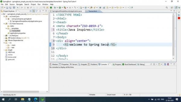 Spring Boot + Spring Security Simple Example | Java Inspires