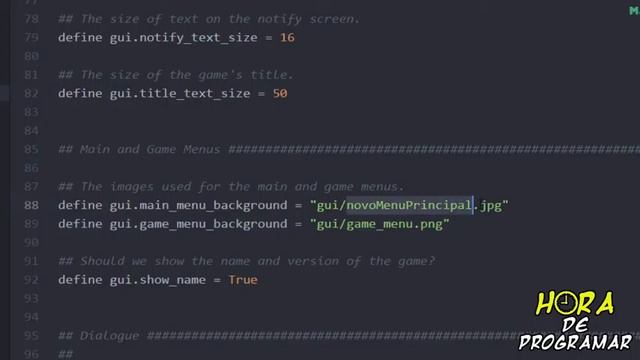 REN'PY - COMO MUDAR FUNDO DO MENU смотреть онлайн