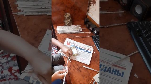 Ваза из газеты. Газетадан ваза жасайбыз. смотреть онлайн