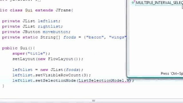 Java Programming Tutorial 72 Multiple Selection List Copy смотреть онлайн