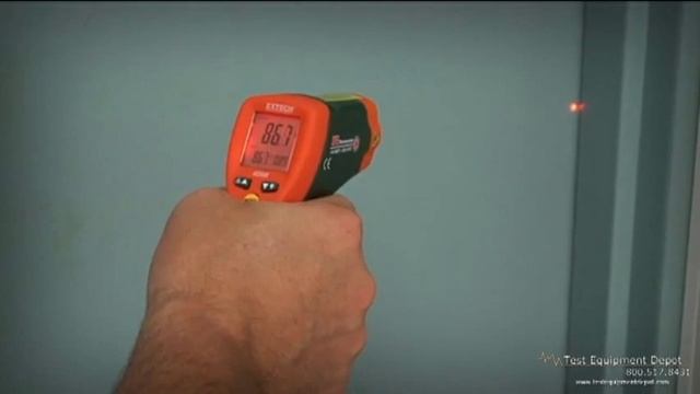 Extech 42509 Dual Laser IR Thermometer with Color Alert смотреть онлайн