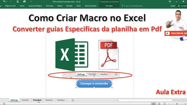 Exportar Guias Especificas do Excel Em PDF | Macro PDF | VBA Salva PDF смотреть онлайн