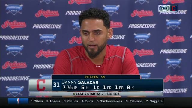 Cleveland Indians starter Danny Salazar shares key to his outing in win over Cincinnati Reds смотреть онлайн