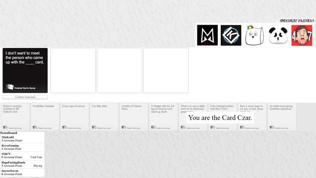 Fast Food RUMBLE - Cards Against Humanity Online! смотреть онлайн