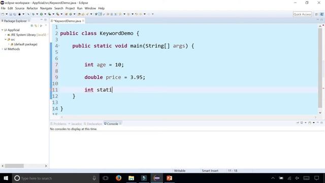 Java Reserved Keywords - Words like public static void class int double - Java Tutorial - Appficial смотреть онлайн